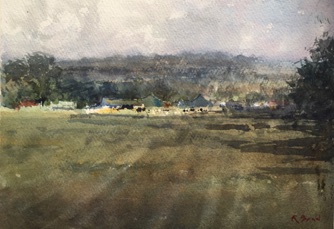 Landscape near Surlingham
Norfolk
10" x 14" (25 x 35 cms)