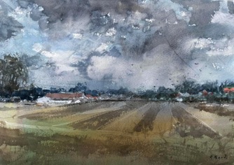 Landscape at Morley
Norfolk
10" x 14" (25 x 35 cms)